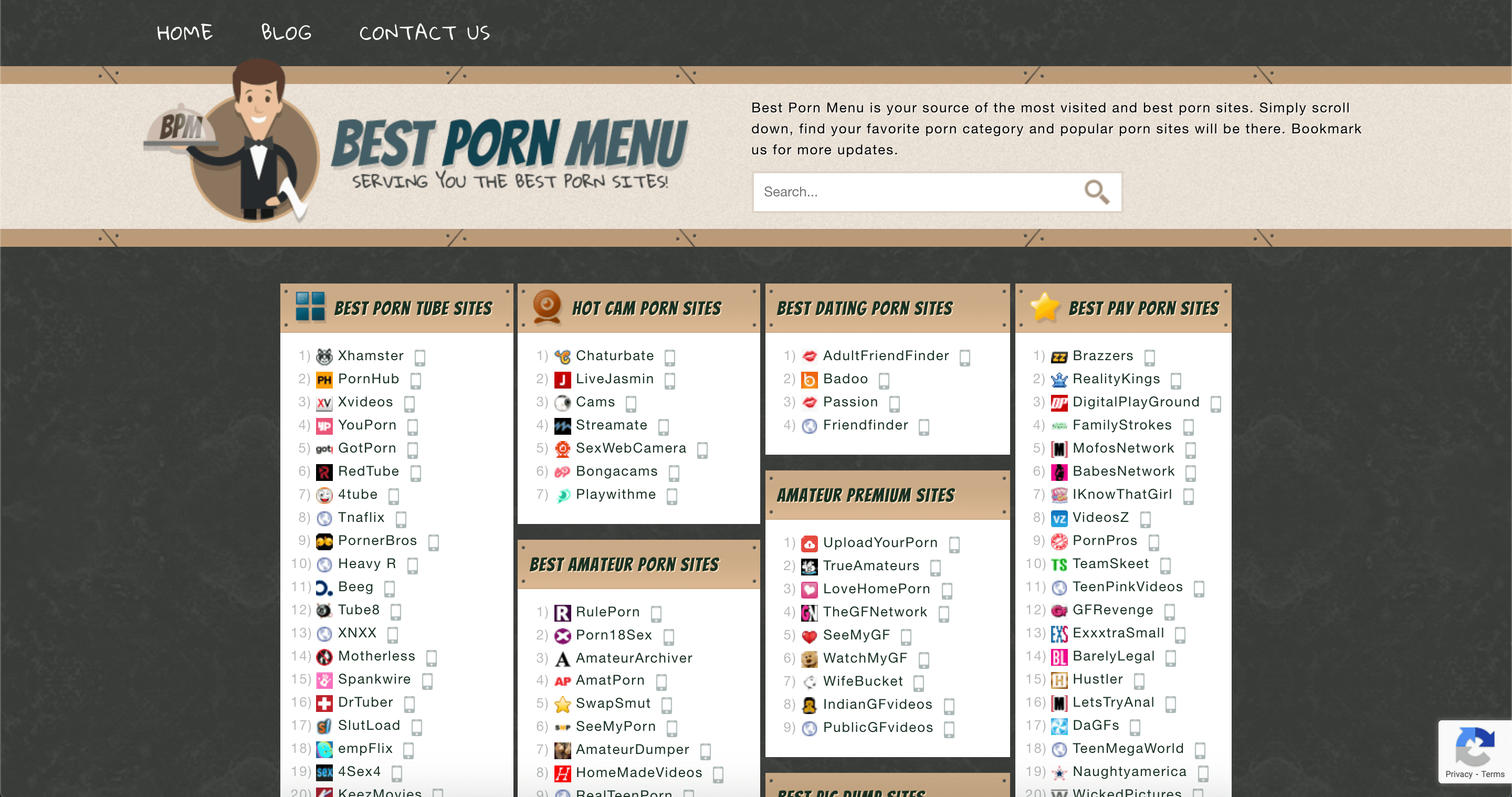 Best Porn Menu, Serving The Best Porn Sites