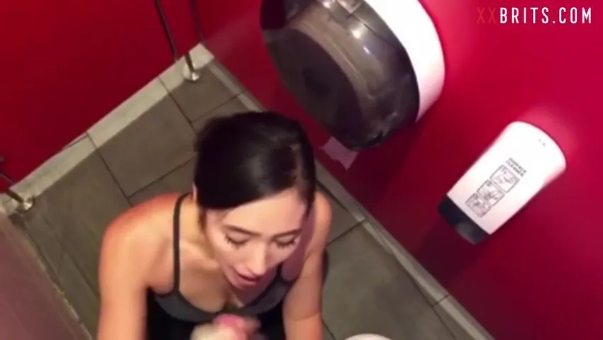 Barely Legal British Schoolgirl Drags Lad To Toilet To Swallow His Cum